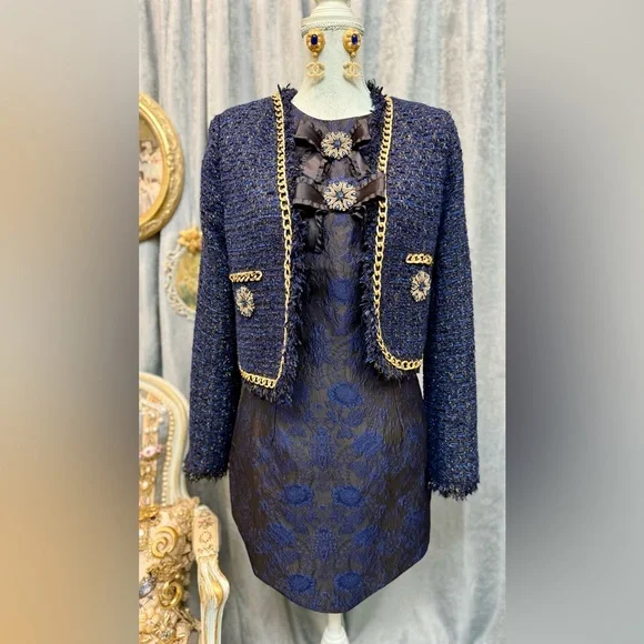 Gold Designer Logo Earrings - Picture 5 of 5